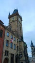 Old Town Hall Tower StaromÃâºstskÃÂ¡ radnice with the Prague Astronomical Clock Prague Orloj, PraÃÂ¾skÃÂ½ orloj in the facade, in Royalty Free Stock Photo